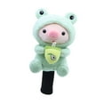 thumbnail image 5 of Vsenkes Golf Wood Head Cover Club Head Cover Cute Pork Transport Protection Plush Golfer Green for Driver, 5 of 9