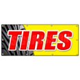 thumbnail image 1 of SignMission  36 x 96 in. Tires Banner Sign - Sale Name Brand Rotation Wheels Oil Change Repair, 1 of 1