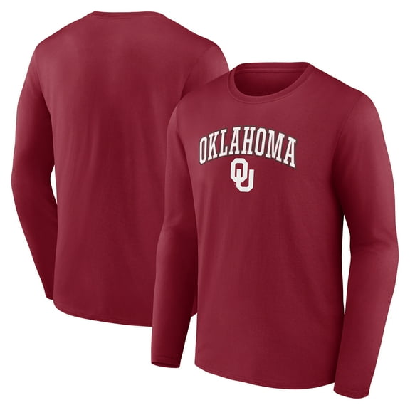Men's Crimson Oklahoma Sooners Campus Long Sleeve T-Shirt
