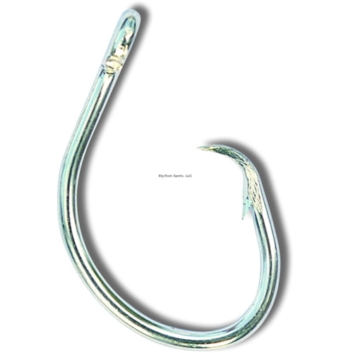 Mustad Classic Circle Hook, Size 14/0, Curved In Point, 2X Strong, Ringed Eye, Duratin, 100 Per ...