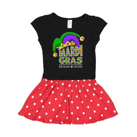 

Inktastic Mardi Gras New Orleans Louisiana Jester Hat Gift Toddler Girl Dress