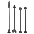 thumbnail image 2 of Landege Men's Industrial Barbell Earrings Set, Double Cartilage Piercing Jewelry with Matte Black Spike Screw, Ideal for Travel & Parties, 2 of 10