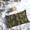 thumbnail image 5 of Pofeuu Mask Tropical Flower Print Polyester Microfiber Plush Pillowcases, Super Soft and Cozy Pillow Case Covers with Envelop Closure（Pillow core not included）-14"x20", 5 of 6
