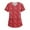 Vermilion #001, variant on Valentine Day Nursing Scrubs Womens V Neck Cute Love Heart Print Scrub Tops Short Sleeve Plus Size Quick Dry Uniforms with Pockets Khaki 3XL