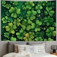 thumbnail image 2 of Nawypu Modern Art Aesthetics Saint Patrick's Day Lucky Grass Tapestry for Bedroom Living Room Dorm Painting, 2 of 6