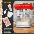 thumbnail image 5 of Great Northern Popcorn 8oz Foundation Popcorn Maker Machine with Cart, Stainless Steel Kettle, Red, 5 of 9