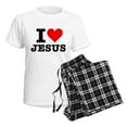 thumbnail image 4 of CafePress - I Heart Jesus Women's Light Pajamas - Women's Short Sleeve Print T-Shirt and Pants Light Cotton Pajama Set, 4 of 7
