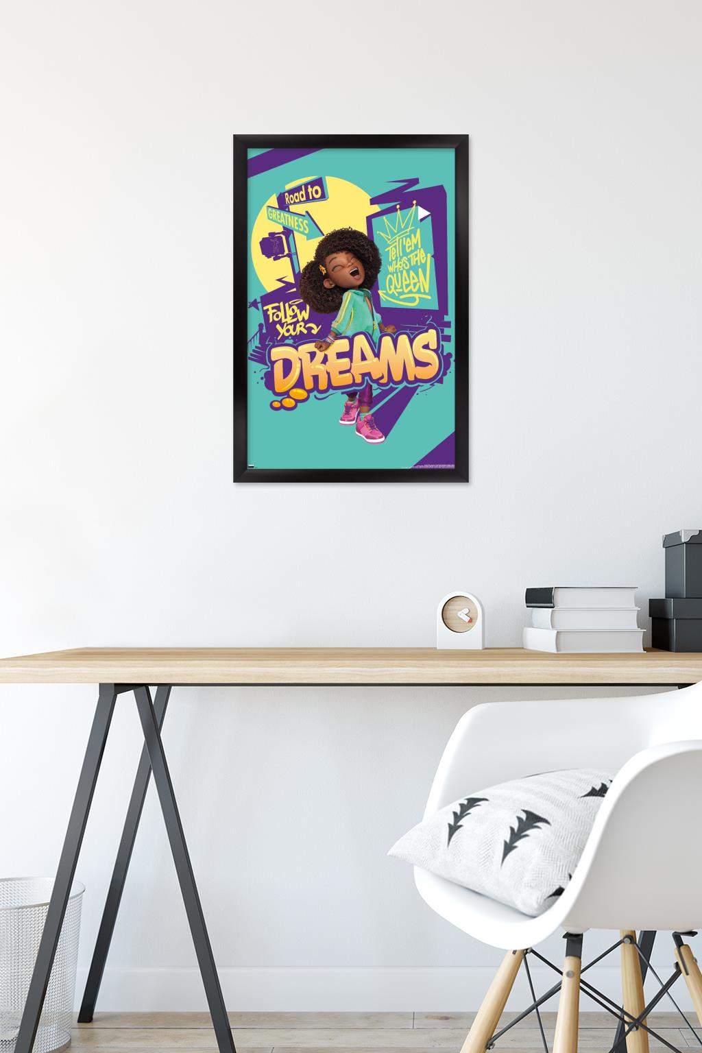 Karma's World - Follow Your Dreams Wall Poster, 14.725" x 22.375", Framed