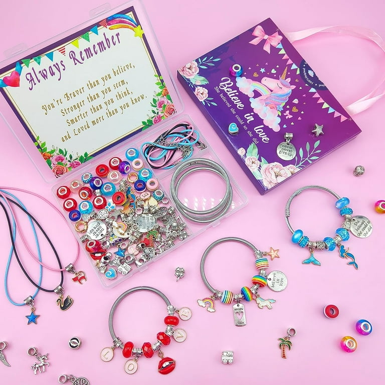COO&KOO Charm Bracelet Making Kit,Toys for 6 7 8 9 Year Old Girls