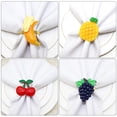 thumbnail image 2 of 6 Pcs Fruit Napkin Buckle Ring Holder Lemon Plastic Rings Home Forniture Decor Wedding Ceremony Decorations Banquet, 2 of 6