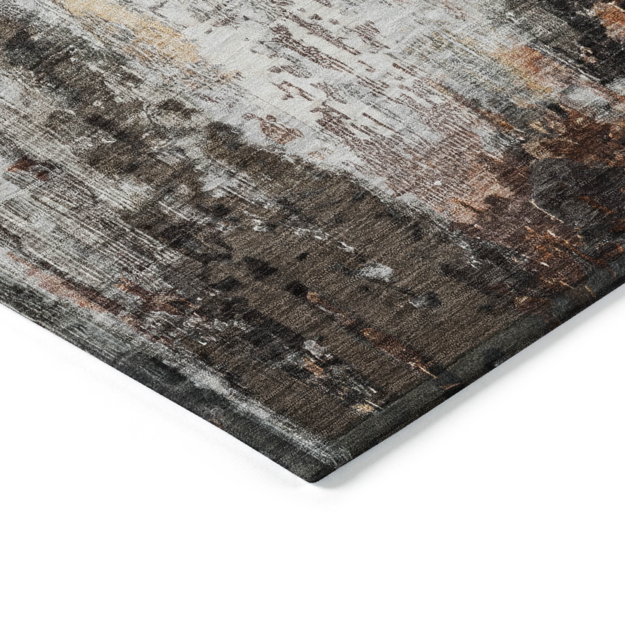 Addison Rugs Chantille Indoor/Outdoor Transitional Abstract Gray Washable Rectangle Rug, 9' x 12'
