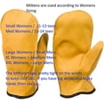 thumbnail image 4 of Chopper Mittens Unlined Top Grain Cowhide Leather (Large Womens/Small Mens), 4 of 5