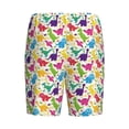 thumbnail image 2 of Lsque Colorful Dinosaurs Mens Sleep Pajama Shorts,Short Pajama Pants, Cotton Ultra-Soft Knit-Medium, 2 of 9