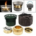 thumbnail image 3 of Quemador pequeño con bolsa de almacenamiento Estufa de bolsillo Quemador de alcohol para escalada al aire libre Verde Cola estufa de picnic al aire libre, 3 of 8
