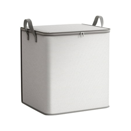XIUH Deals Closet Storage Houndstooth Storage Bag Large Capacity Folding Clothes Portable Wardrobe Sorting Clothes Storage Box with Reinforced Handle Zipper Bra Hanger  Gray C