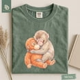 thumbnail image 3 of Monkey Punch Shirt, Monkey Punch Graphic Tee, Baby Monkey Plush Top, Mothers Day Tee, Animal Lover Mother Gift Cute Cozy Mom, 3 of 6