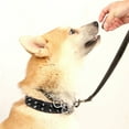thumbnail image 2 of Dog Collar with Rivets Adjustable Buckle PU Leather Chic Collars for Medium Large Dogs, 2 of 8