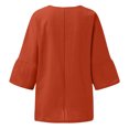 thumbnail image 5 of Camisa Casual suelta de media manga SCZ color sólido naranja XL, 5 of 5