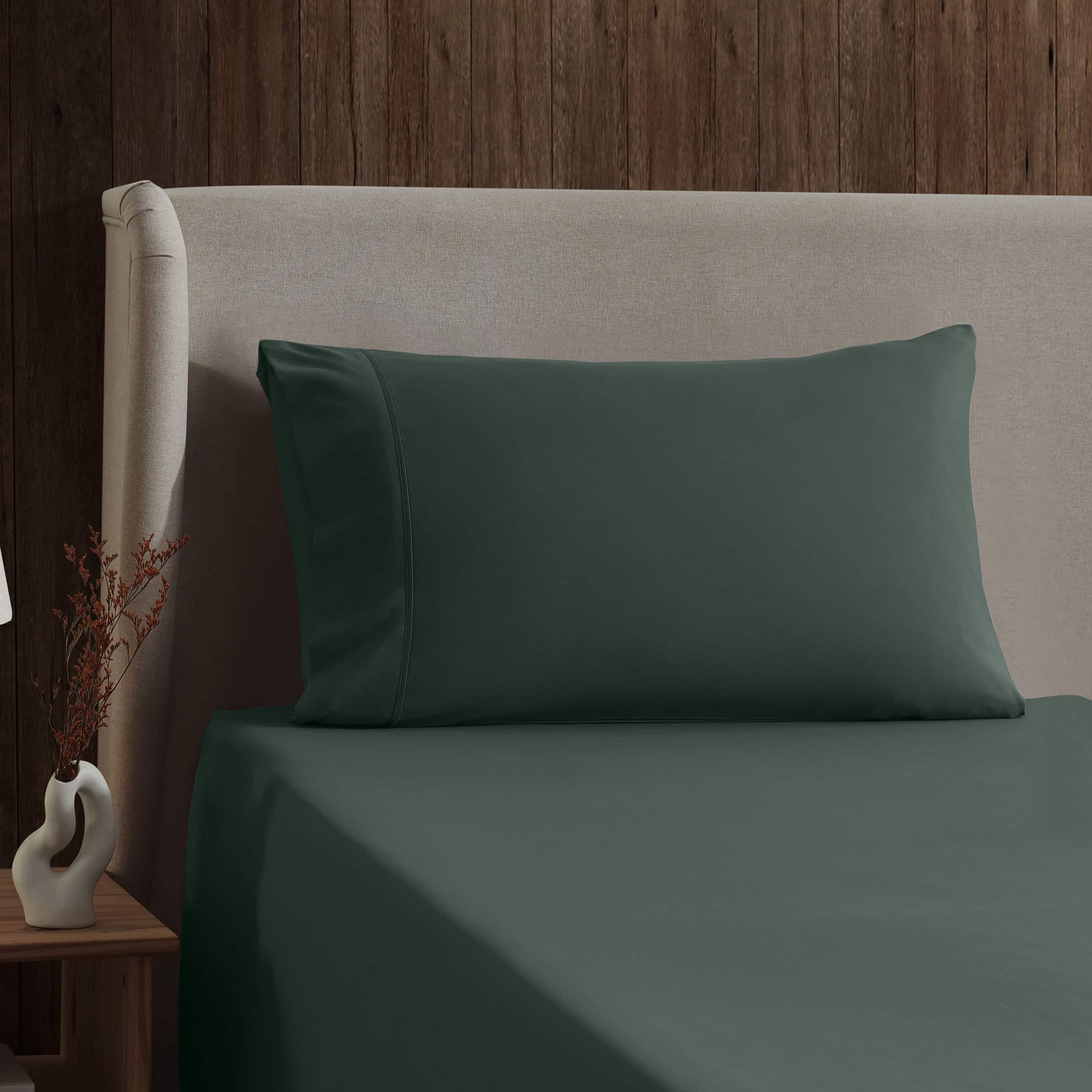 LammaLoe Extra Deep Pocket Sheets Twin Set, 3 Piece, Fits 18"-24" Mattress, Breathable & Extra Soft Bed Sheets, Garden Green