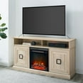 thumbnail image 2 of Modern Metal Accent 2-Door Highboy Fireplace TV Stand for TVs up to 65" in Birch, 2 of 7