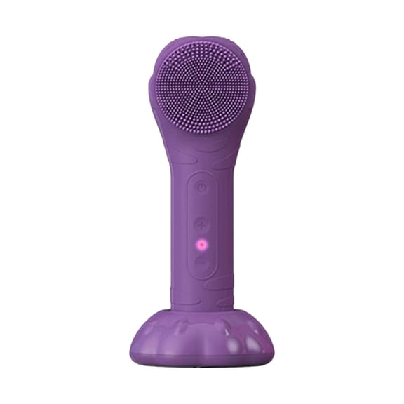 Facial Cleansing Device with Acoustic Vibration Technology and Silicone Brush Head for Deep Pore Cleansing