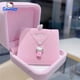 thumbnail image 2 of Collar de Hello Kitty Kawaii, caja de regalo, collar de Anime Sanrio, lindo gato Kt, cadena de clavícula de plata, ajustable, regalo de cumpleaños para mujer, 2 of 4