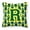 Green & Yellow, variant on Letter R Football Purple and White Fabric Decorative Pillow