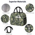 thumbnail image 4 of Insulated Lunch Bag for Women, Floral Print Oxford Fabric Lunch Box, Leakproof Thermal Cooler Tote for Work, School & Picnic, Camo, Camouflage Print, 4 of 5