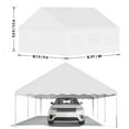 thumbnail image 3 of Luku Party Tent Heavy Duty Wedding Tent Outdoor Canopy Event Shelters Galvanized Canopy Commercial Tent with Removable Sidewall Windows for Outdoor Events Wedding Birthday, 3 of 7