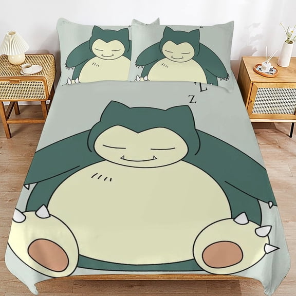 Duvet Cover Bedding Set Cartoon Print Soft Quilt Cover 3 Pieces, 1 Comforter Cover & 2 Pillowcases for Kids Teens Boys Girls Room Decor 86"x70"