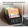 thumbnail image 2 of Seasoning Packet Organizer, Pantry Organizer, Food Packet Storage Organizers, Modern Farmhouse Kitchen Organization Bins for Food Mixes, Spices, Gravy, Taco, and Dressings Packets (Black), 2 of 10