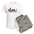 thumbnail image 5 of CafePress - Makeup Love Women's Light Pajamas - Women's Short Sleeve Print T-Shirt and Pants Light Cotton Pajama Set, 5 of 7