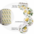 thumbnail image 5 of Shower Curtain Bathroom Set Watercolor Lemon Leaves Flower Waterproof Fabric Shower Curtains with Grommets&Hooks Farm Fruit Harvest Privacy Bath Curtain for Bathtub 48x72in, 5 of 7