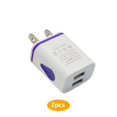 thumbnail image 1 of 2pcs 2A Quick Charging Dual USB Ports Charger for LED Poratble Universal Phone Home Office Charger US Plug, 1 of 9