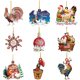 thumbnail image 1 of Pollo Con Sombrero De Navidad Adornos Colgantes De Árbol De Navidad Adornos Navideños Para Colgar En Puertas Y Ventanas Sweethay HA039194-00, 1 of 6