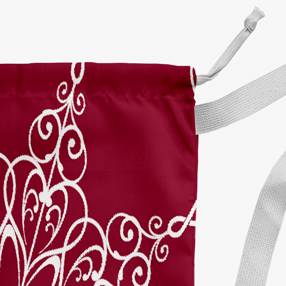 Simply Daisy Snowflake 28 x 36 in Red Laundry Bag