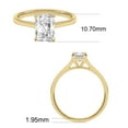 thumbnail image 4 of 14K Yellow Gold Radiant Shape Lab Grown Diamond Cathedral Solitaire Engagement Ring - 3 Carat (Ring Size: 7.5), 4 of 4