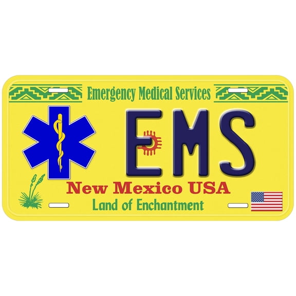 New Mexico EMS Novelty Car Auto License Plate