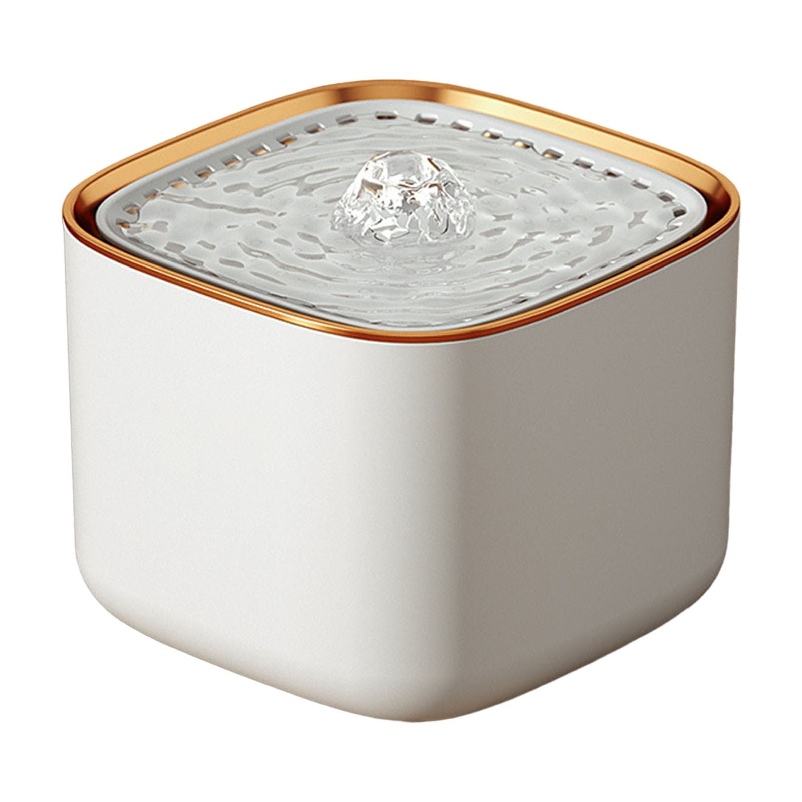 Opvise Pet Water Dispenser Multiple Filters Silent Design Plug-in Type Automatic Pet Dog Cat Water Fountain Pet Supplies White