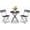 Classic Black, variant on YUSAZENS 3-Piece Metal Folding Patio Bistro Set, No Assembly Required, Indoor/Outdoor Table & Chairs, Weather-Resistant Furniture for Balcony, Yard, Garden (Pink)