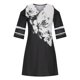 thumbnail image 5 of Moda mujer Casual Sexy cuello en V estampado verano 3/4 manga Mini vestido Fridja  yut3624, 5 of 9