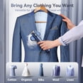 thumbnail image 5 of Jack & Rose S3 Travel Steamer for Clothes, 100V-240V Portable Steamer for Global & European Traveling, 15s Heat Up Iron & Steamer 2 In 1, Large Ceramic Heat Panel, Blue, 5 of 8