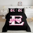 thumbnail image 1 of Erosebridal Initial E Letter Bedding Sets with Comforter, Princess Bow Duvet Insert, Monogrammed Reversible Down Comforter, Microfiber Room Decor, 2 Pieces, 1 of 8