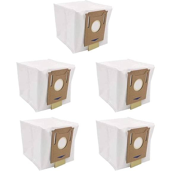 5 Pack Dust Bags compatible with ECOVACS Deebot Ozmo T8, T8 Aivi, T9 AIVI T9 PRO T9 MAX DX93, DDX96, For Yeedi K781  Vacuum Cleaner Parts