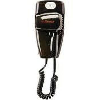 Jerdon 1600W Wall Mount Hair Dryer, 2 Speeds, 2 Heat Settings, LED Night Light, Black,Plug in-Model JWM8CB