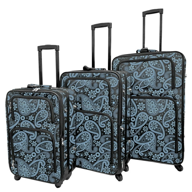 KCliffs Luggage Set 3pcs Spinner Expandable 360 Degree Rolling