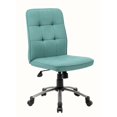thumbnail image 1 of Boss Pretty Parsons Modern Armless Office Chair in Green, 1 of 7