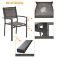 thumbnail image 4 of ACEGOSES 7-Piece Modern Outdoor Dining Furniture Set, Rust and Weather Proof Steel and Textilene Chairs, HIPS Tabletop for Garden, Porch and Patio, Gray, 4 of 6