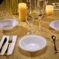 thumbnail image 6 of 50PCS Plastic Bowls with Gold Rim-12oz disposable Soup Bowls, Christmas Thanksgiving Premium Dessert Salad Bowl for Wedding/Party, 6 of 7