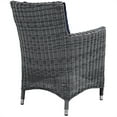 thumbnail image 3 of Modway Summon Dining Aluminum and Rattan Patio Armchair in Canvas/Navy, 3 of 3